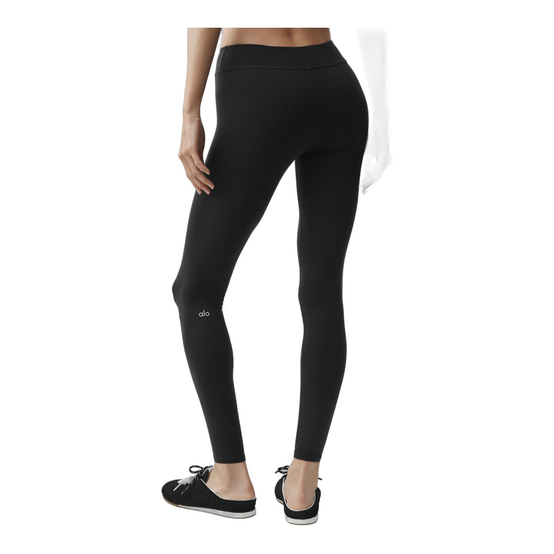 alo Airbrush Mid-Rise 7/8 Legging - Black
