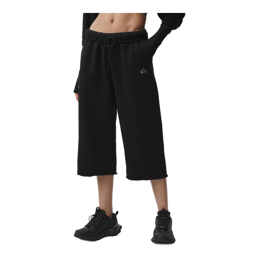 alo Accolade Cutoff Sweatpant - Black