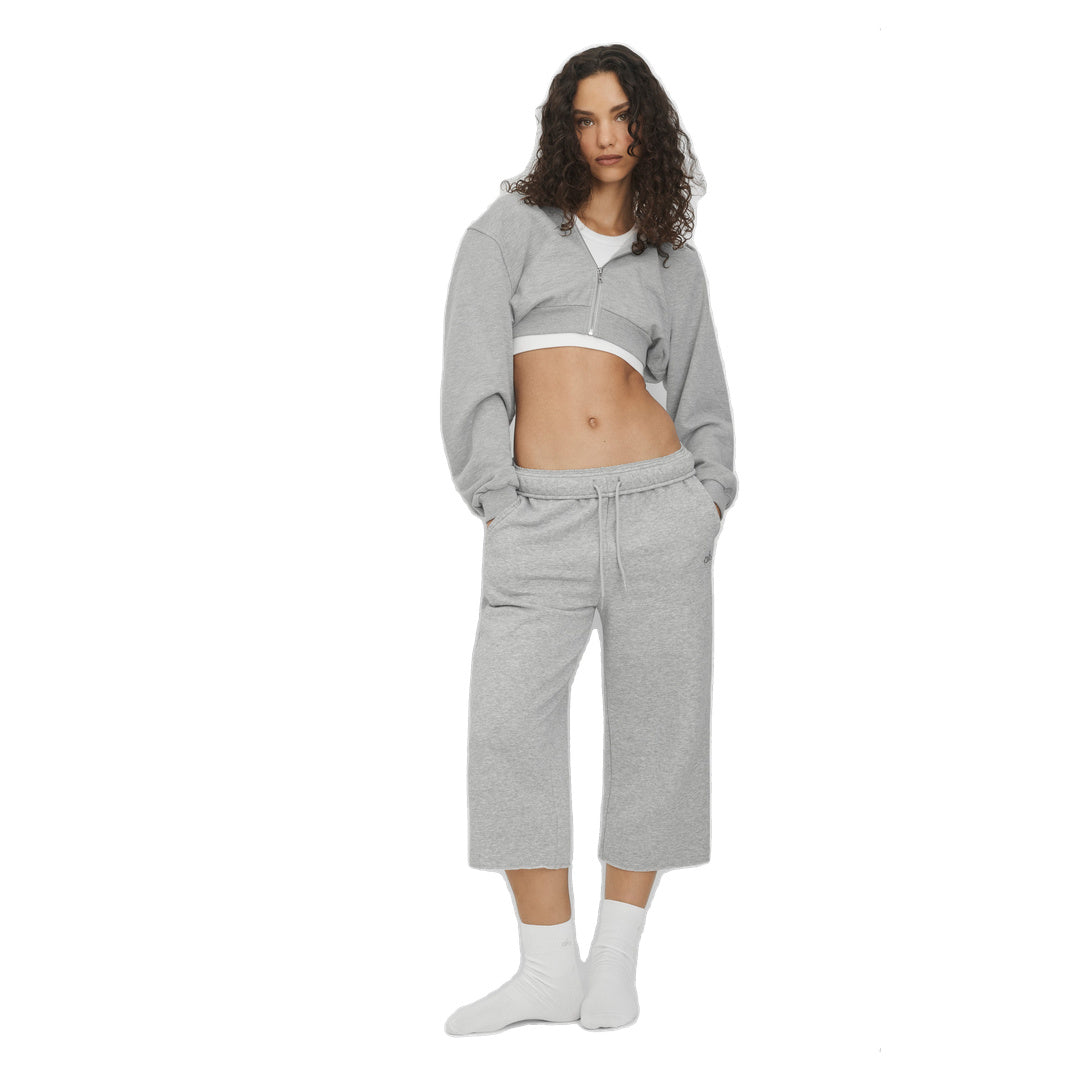 ALO Accolade Cutoff Sweatpant - Athletic Heather Grey