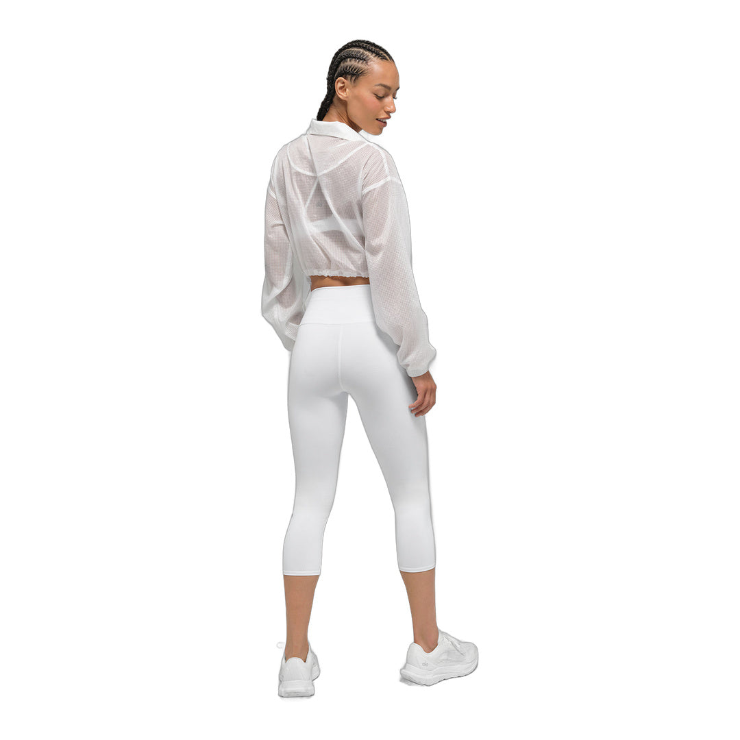 alo High-Waist Airbrush Capri - White
