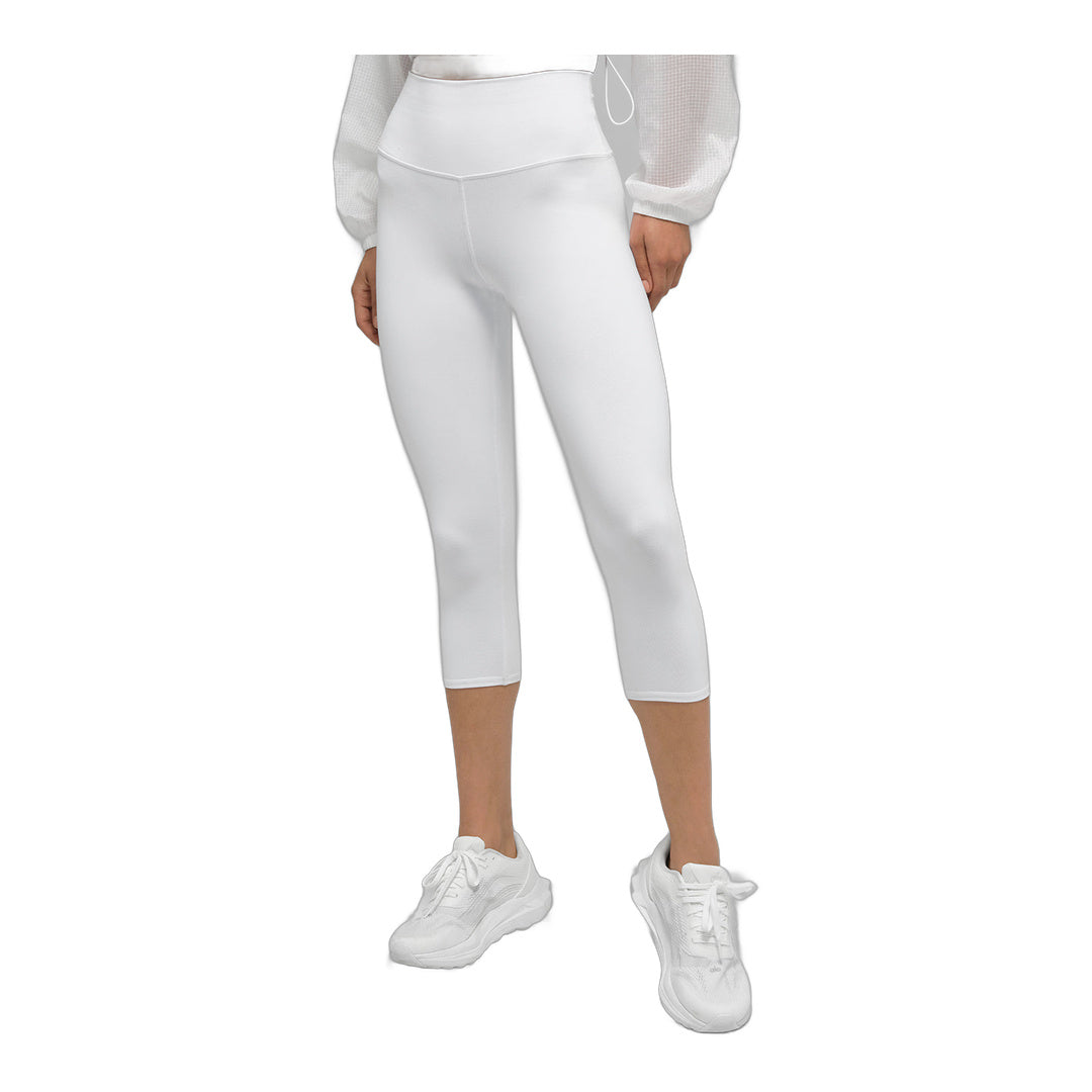 alo High-Waist Airbrush Capri - White