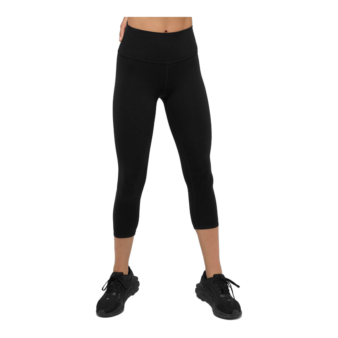 alo High-Waist Airbrush Capri - Black