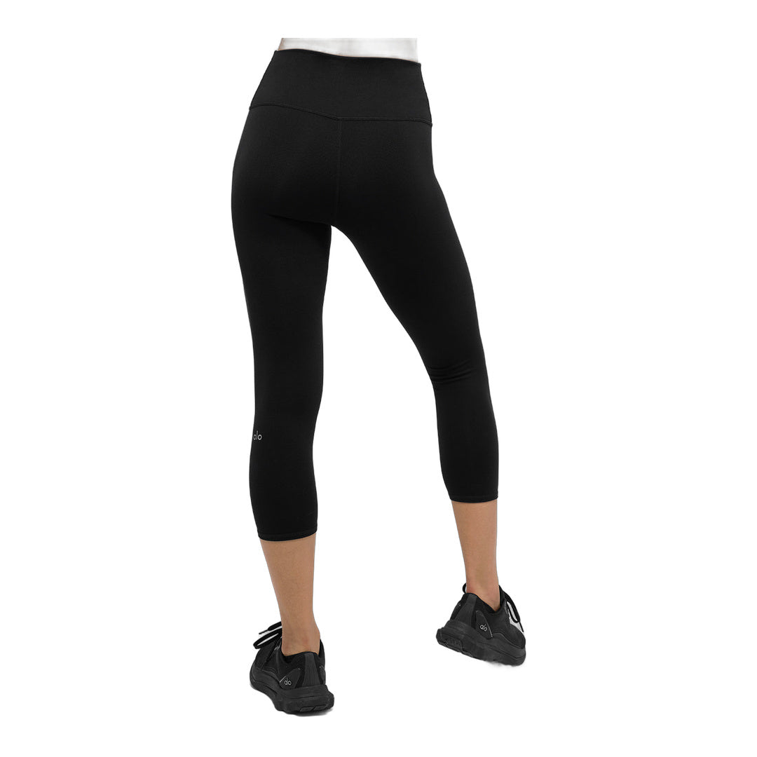 alo High-Waist Airbrush Capri - Black