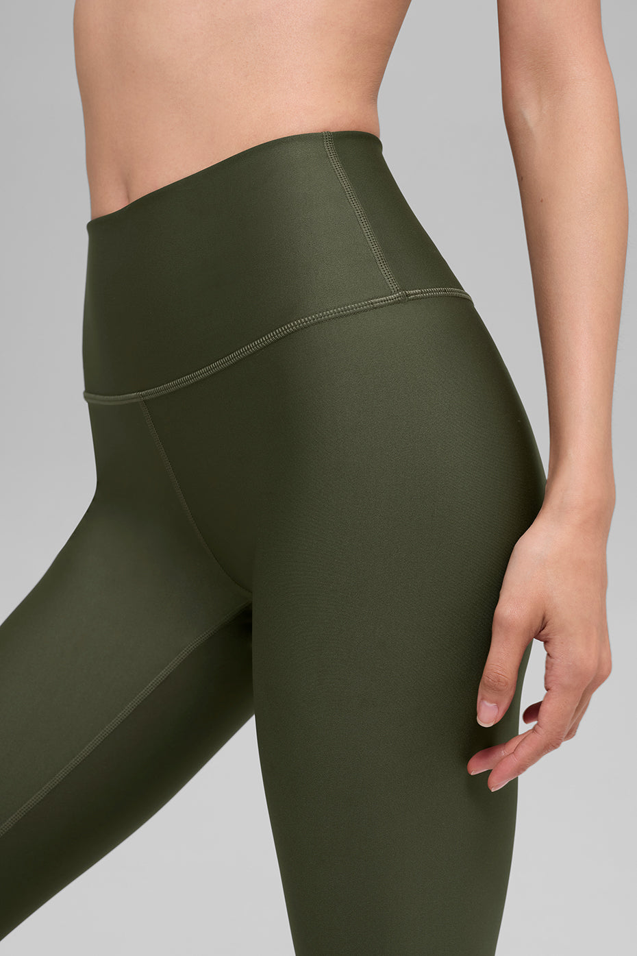 alo High-Waist Airlift Legging - Green Olive