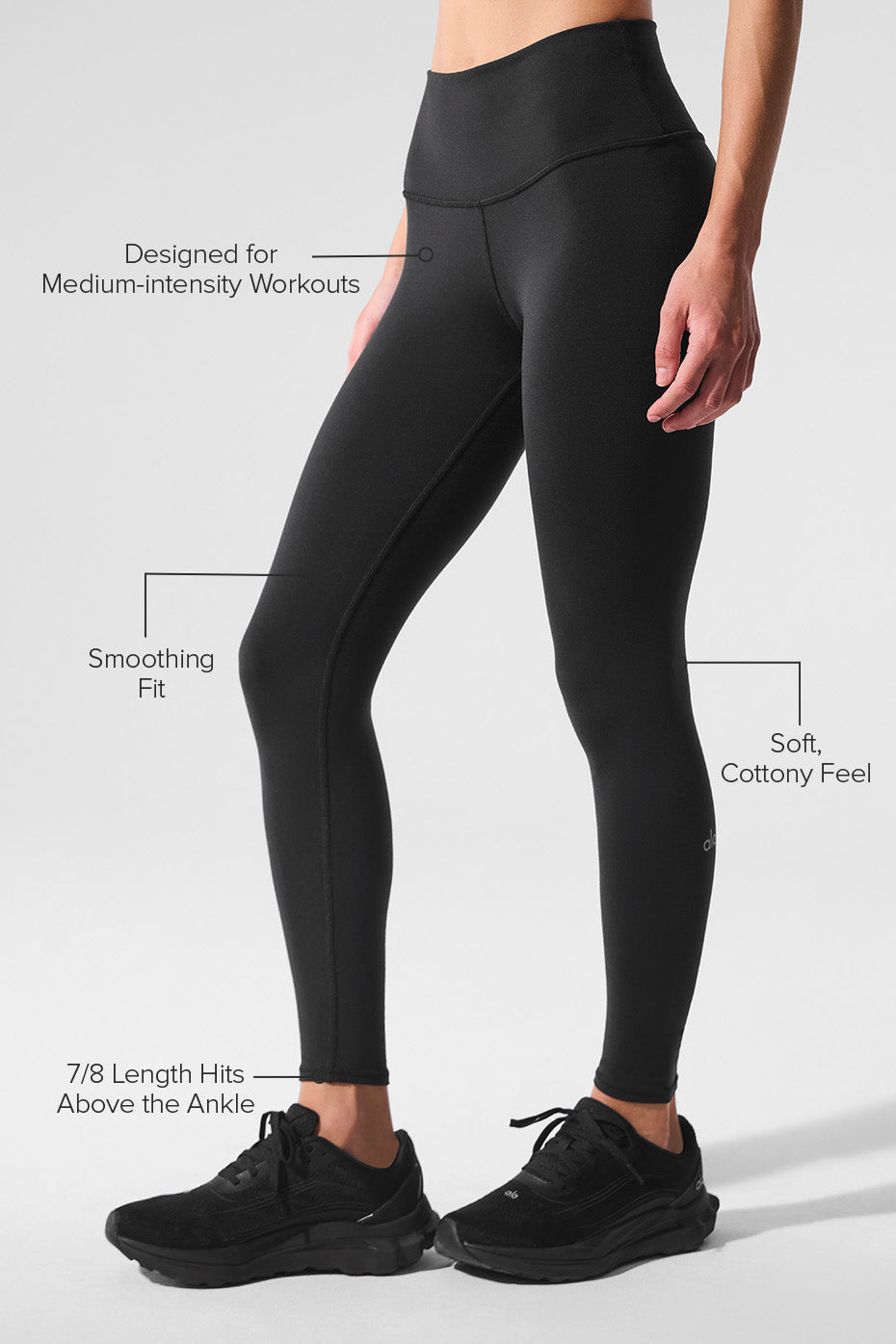 alo 7/8 High-Waist Airbrush Legging - Black