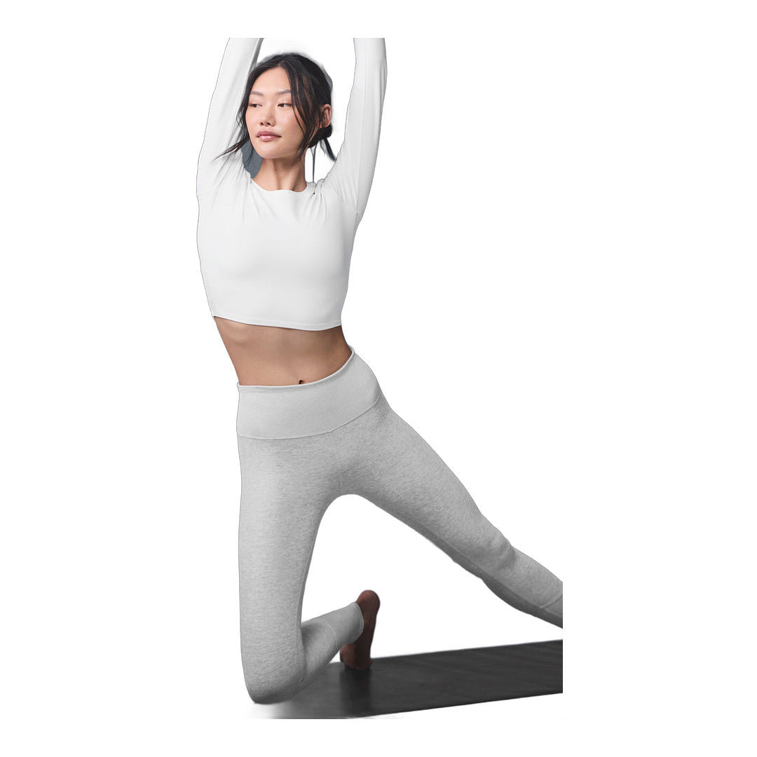 alo High-Waist Alosoft Lounge Legging - Athletic Heather Grey