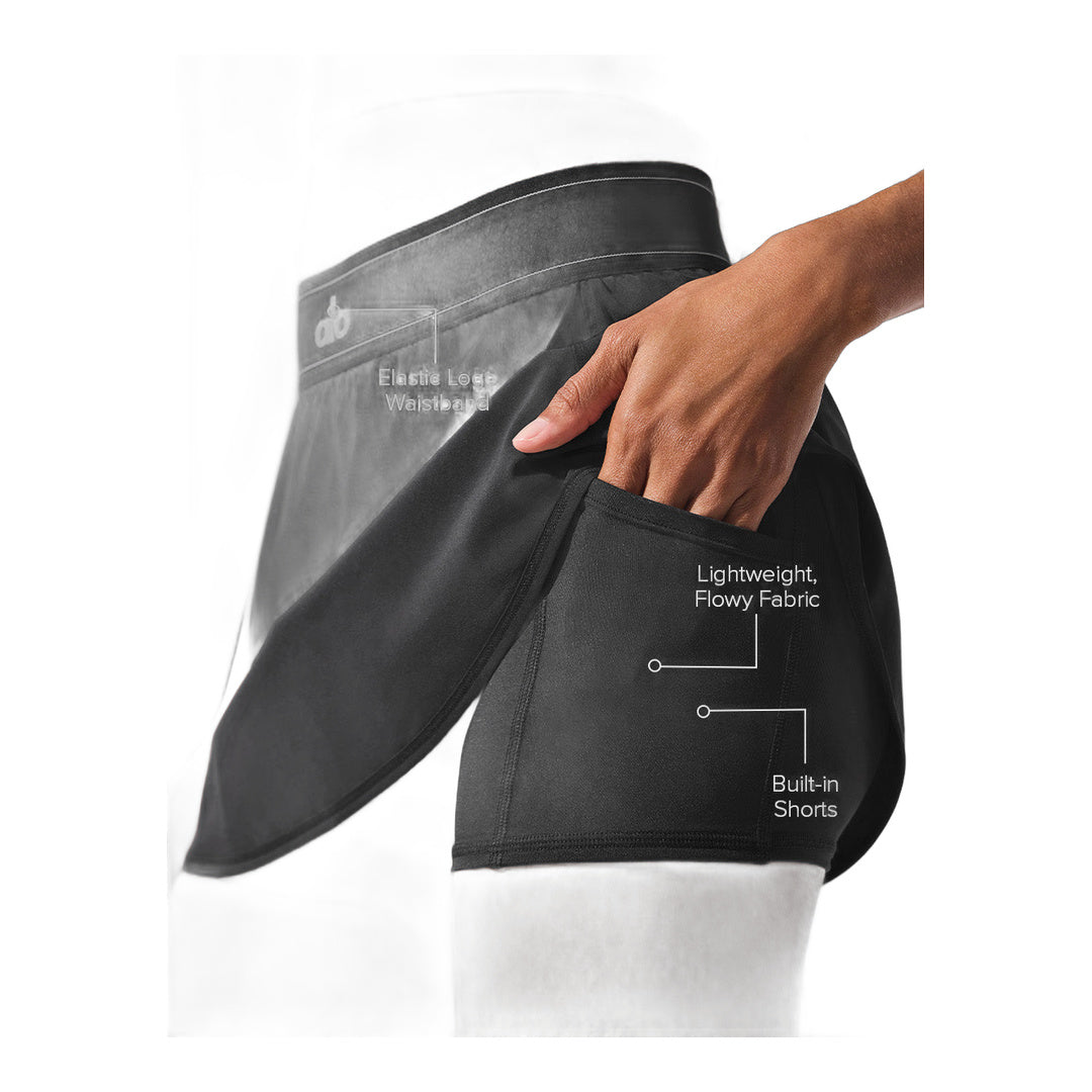 alo Match Point Tennis Skirt - Black