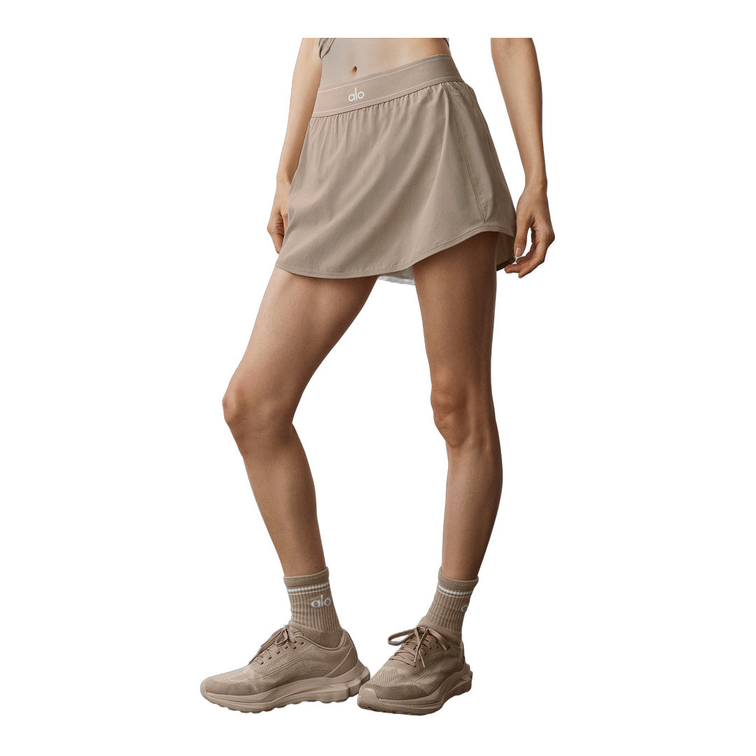 alo Match Point Tennis Skirt - Gravel