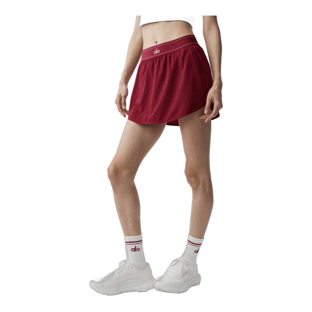 alo Match Point Tennis Skirt - Summer Romance Red