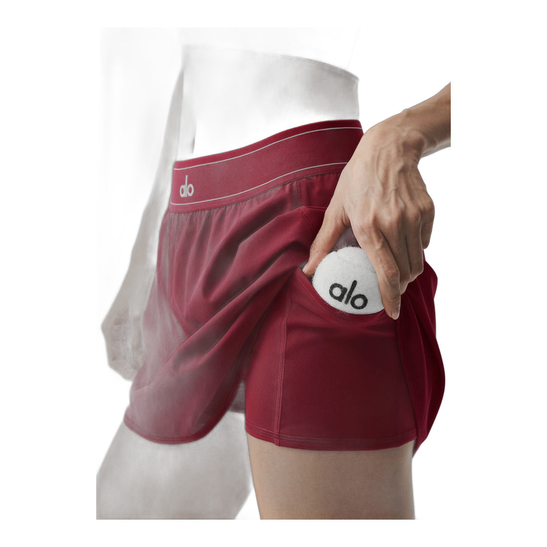 alo Match Point Tennis Skirt - Summer Romance Red
