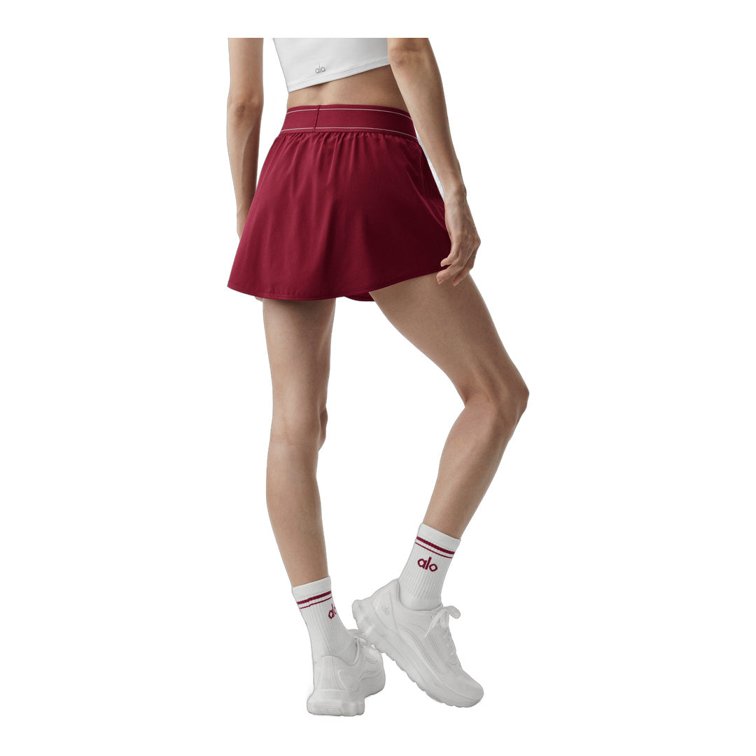 alo Match Point Tennis Skirt - Summer Romance Red
