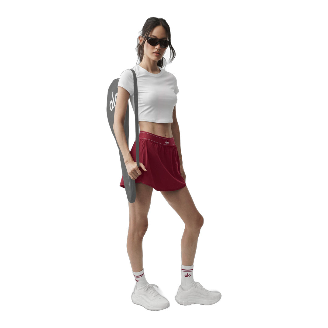 alo Match Point Tennis Skirt - Summer Romance Red