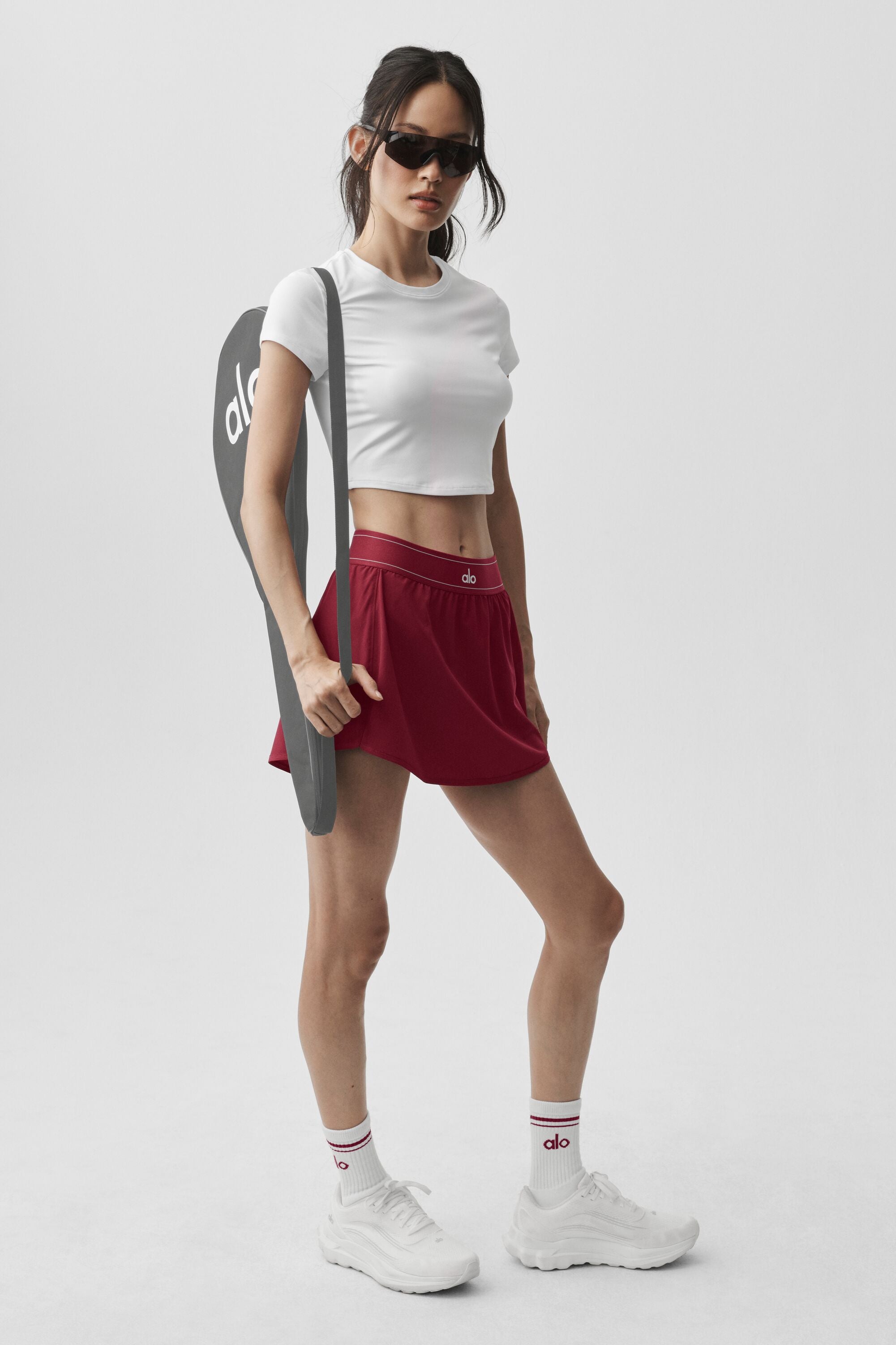 alo Match Point Tennis Skirt - Summer Romance Red