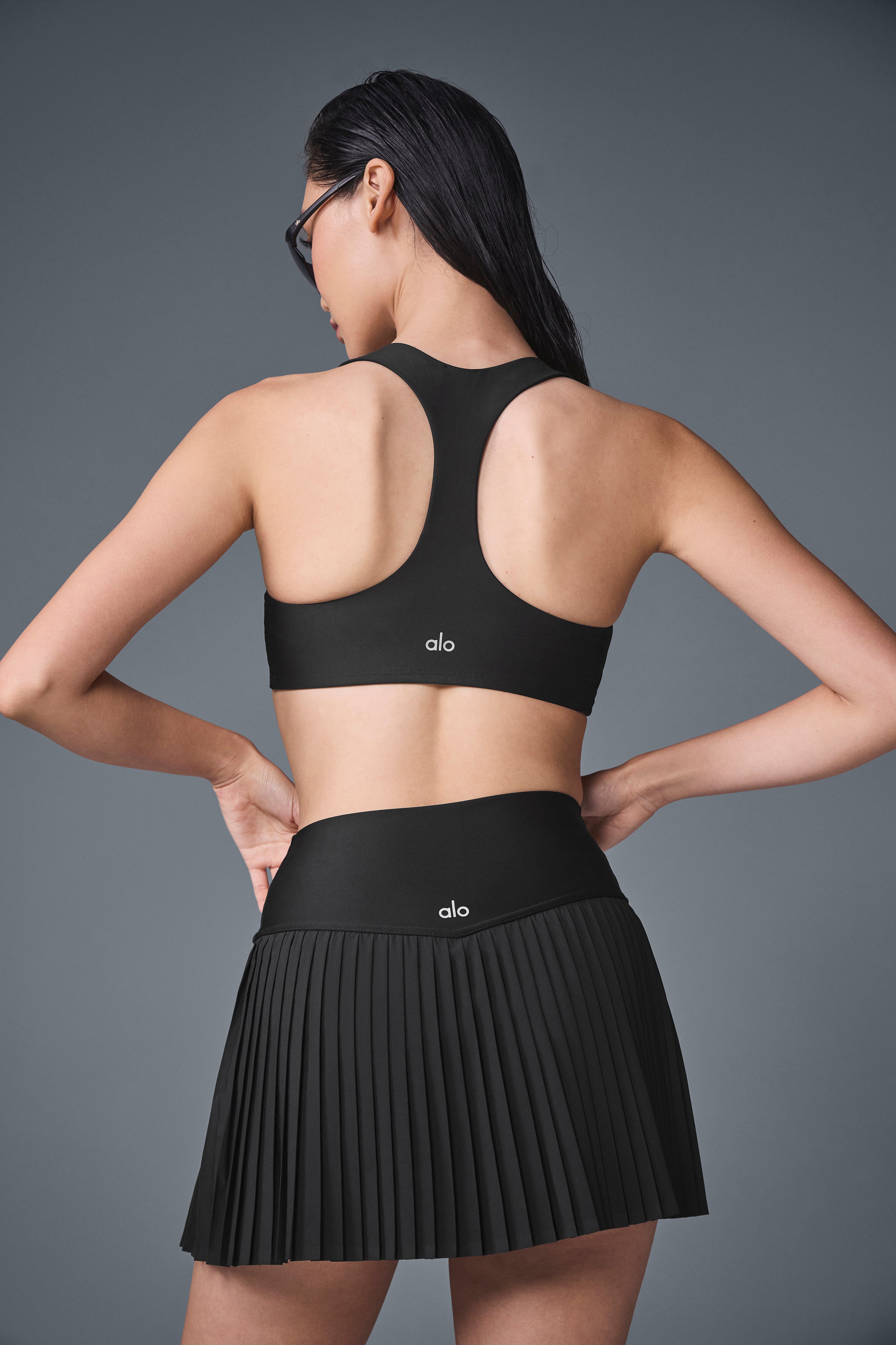 alo Grand Slam Tennis Skirt - Black