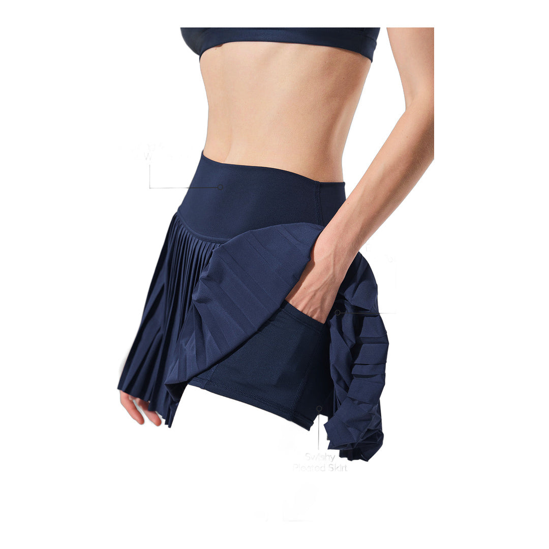 alo Grand Slam Tennis Skirt - Navy