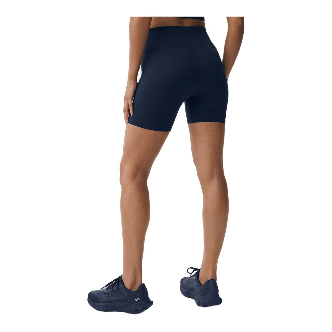 alo 5" Seamless Ribbed Favorite Short - Navy