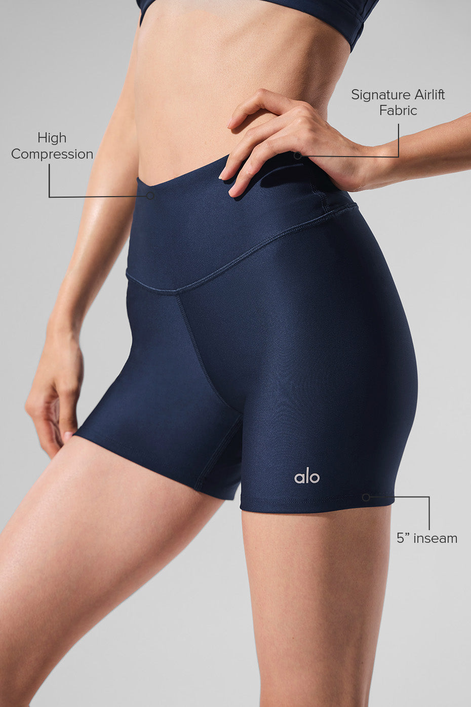 alo 5" Airlift Energy Short - Navy