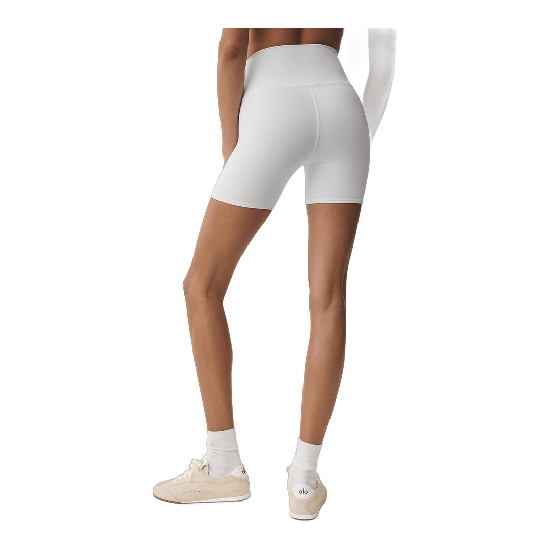 alo 5" Airbrush High-Waist Biker Short - White