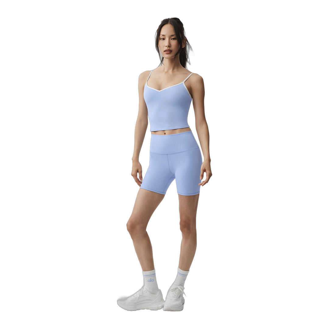 alo 5" Airbrush High-Waist Biker Short - Light Provence Blue