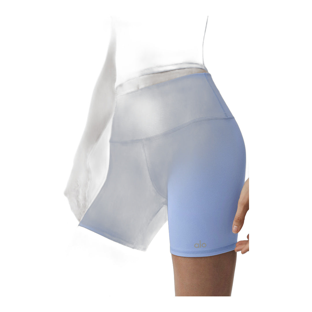 alo 5" Airbrush High-Waist Biker Short - Light Provence Blue