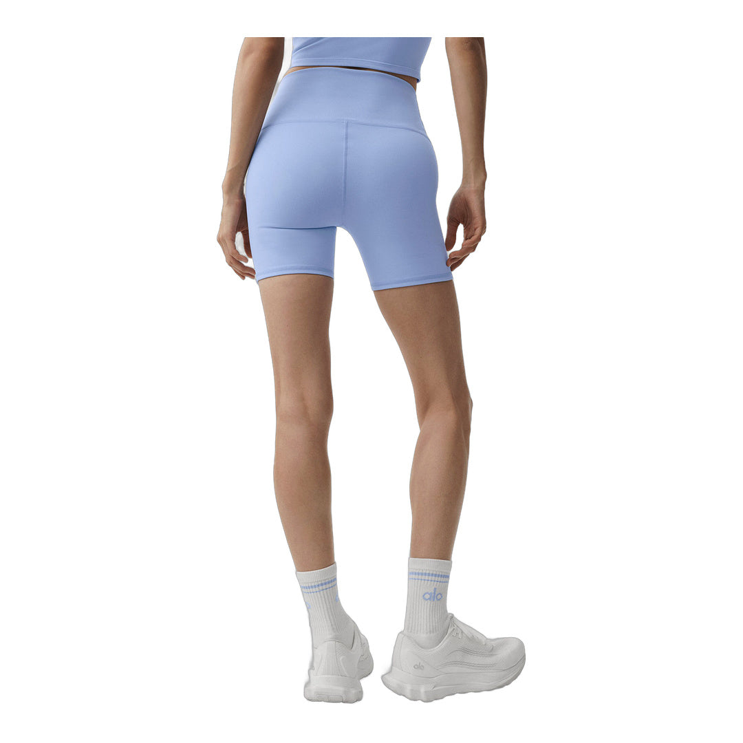 alo 5" Airbrush High-Waist Biker Short - Light Provence Blue