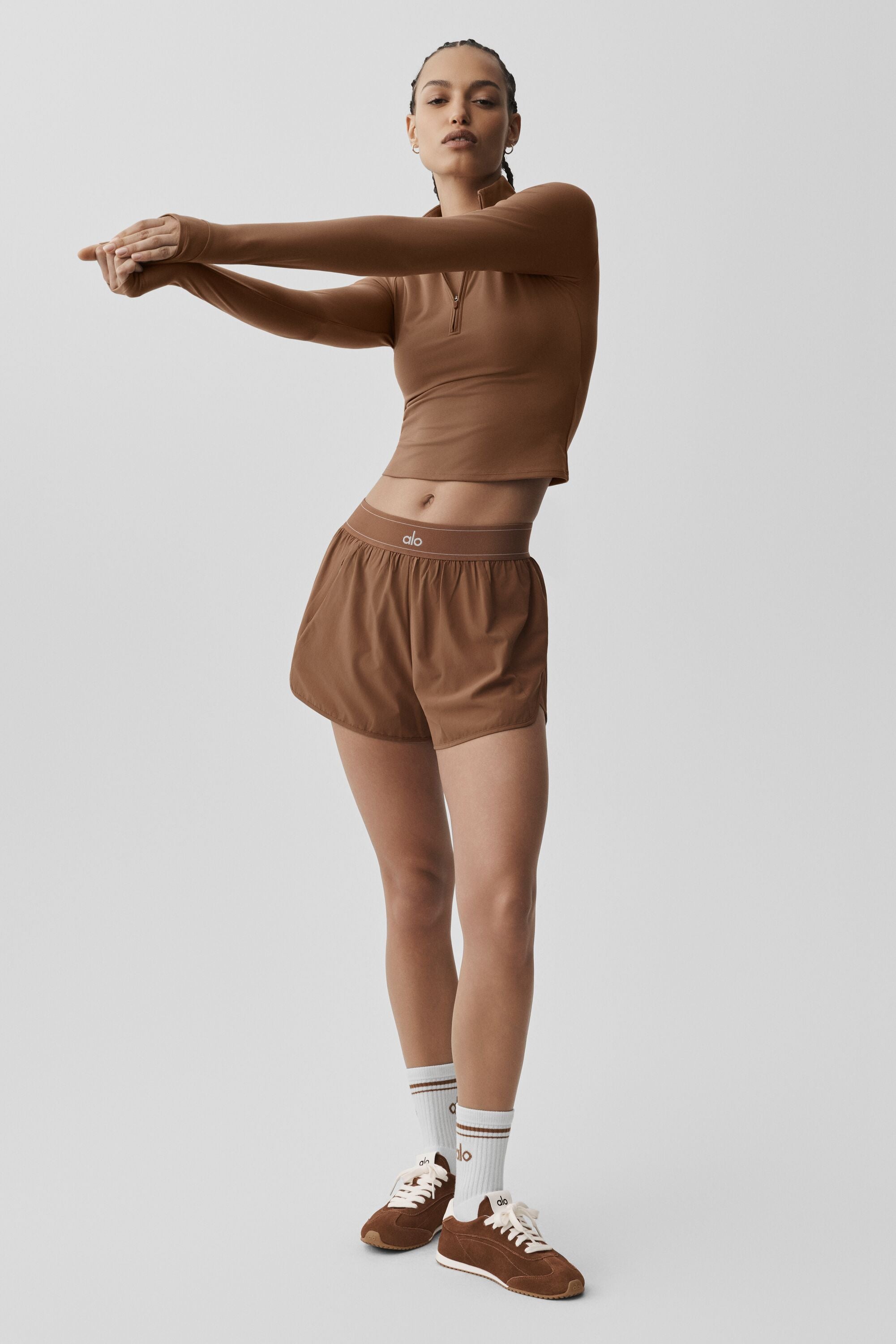 alo Match Point Short - Sun Kissed Brown