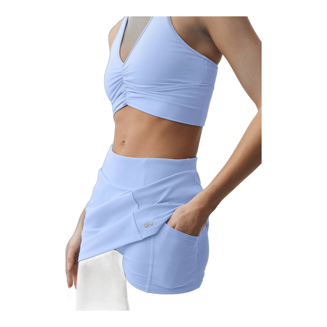 alo Airbrush High-Waist Good Form Tennis Skirt - Light Provence Blue