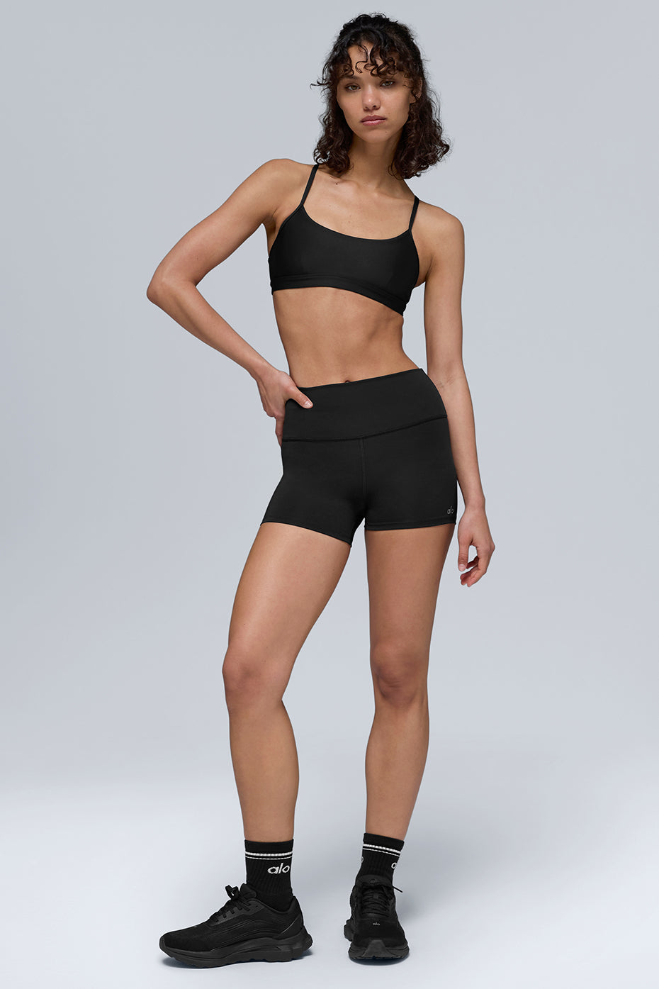 alo 3" High-Waist Airlift Short - Black