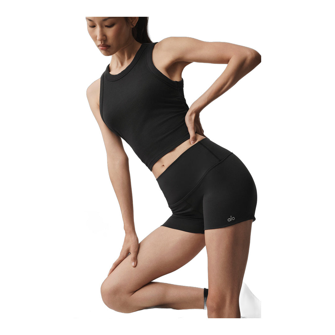 alo 3" Alosoft High-Waist Carefree Short - Black