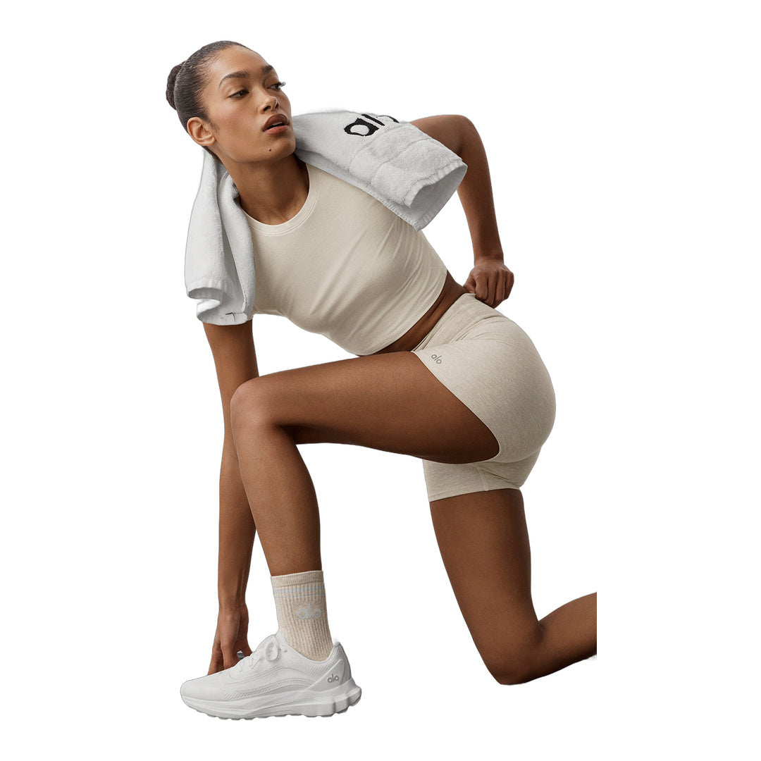 alo 3" Alosoft High-Waist Carefree Short - Oatmeal Heather
