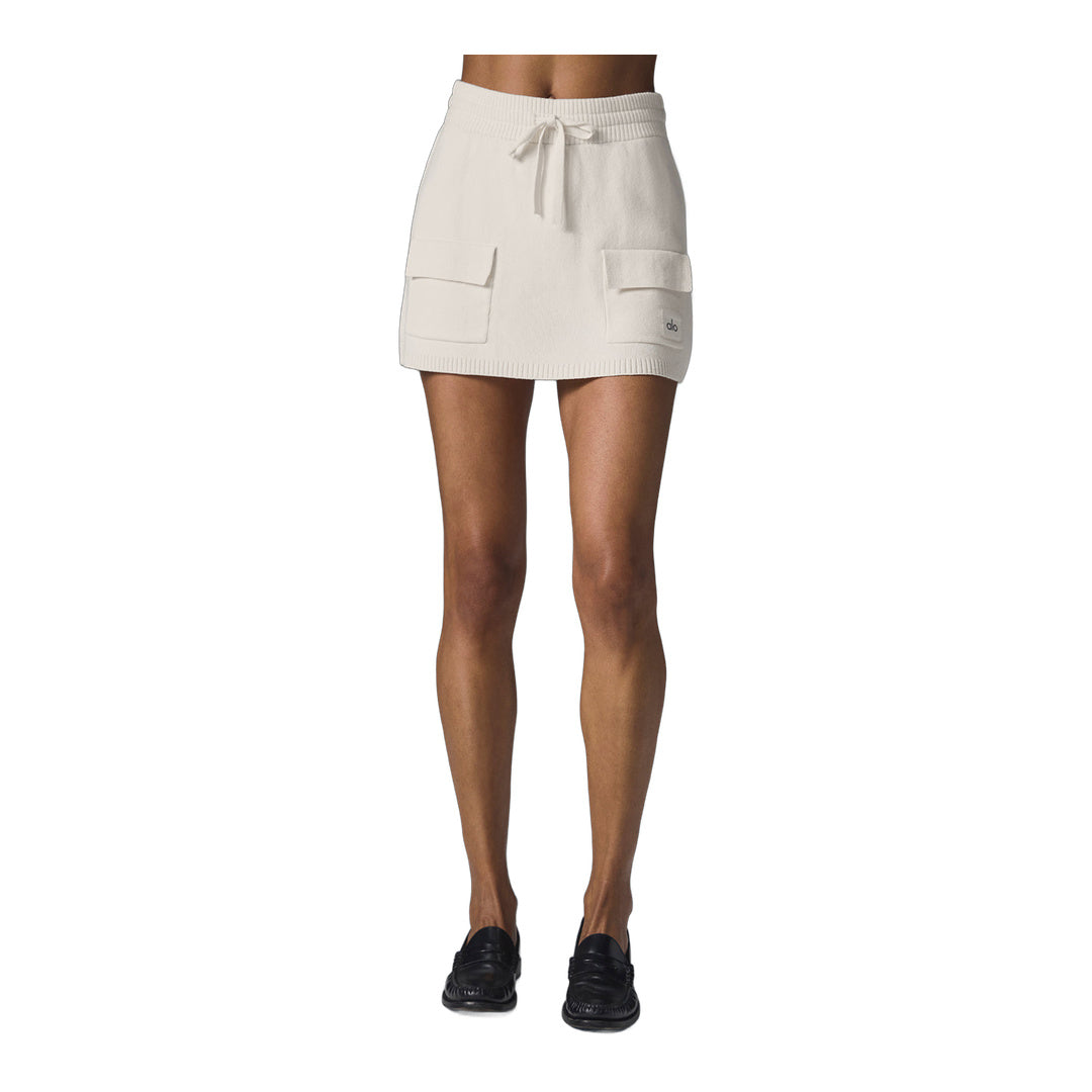 alo Scholar Knit Cargo Skirt - Ivory