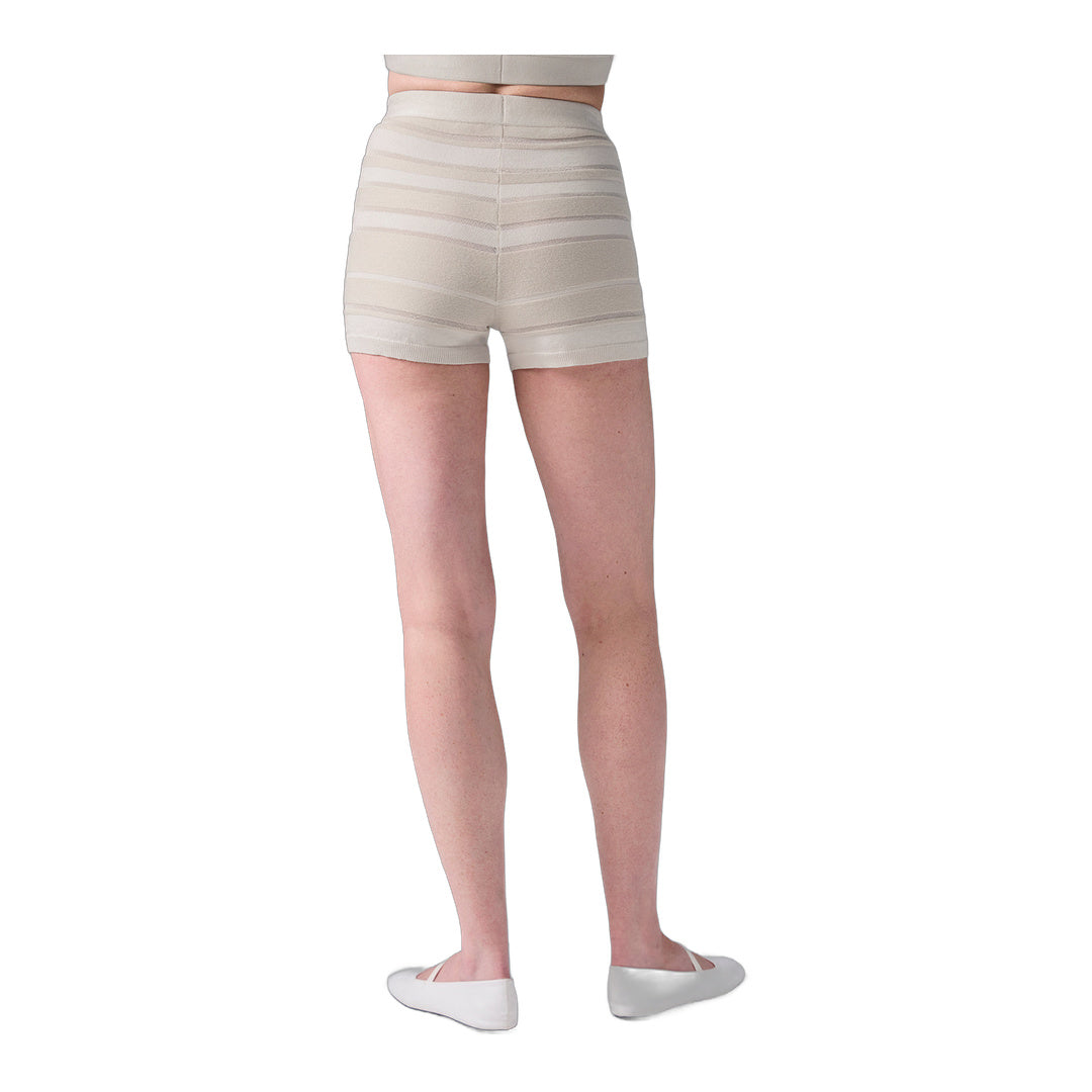alo Sport Play High-Waist Knit Short - Ivory/Alabaster