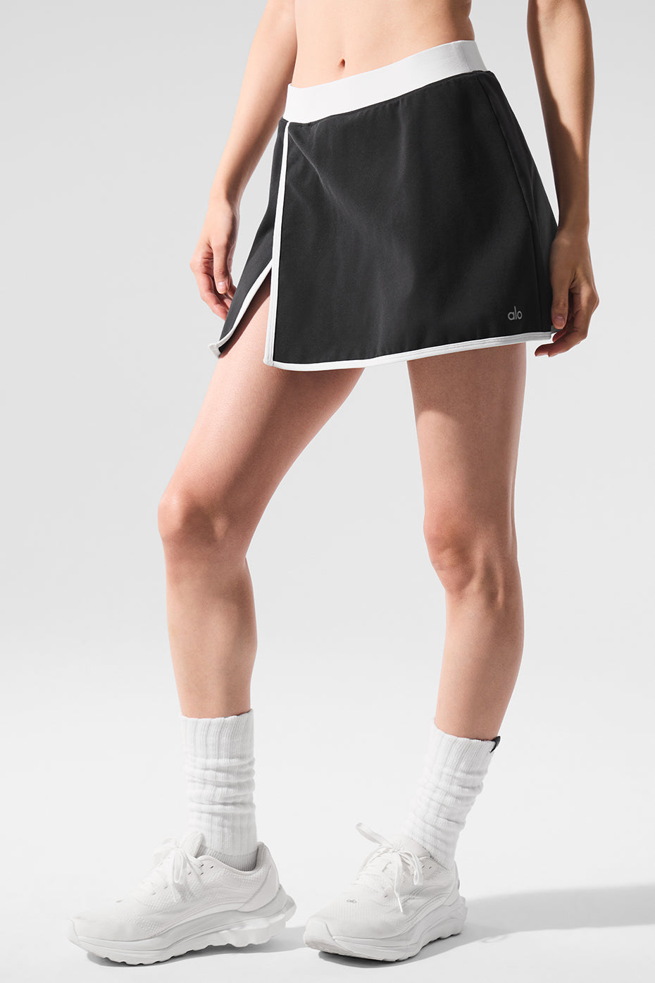 alo Airbrush Streamlined Skirt - Black/White