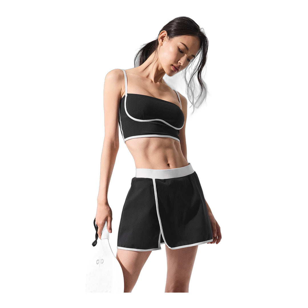 alo Airbrush Streamlined Skirt - Black/White
