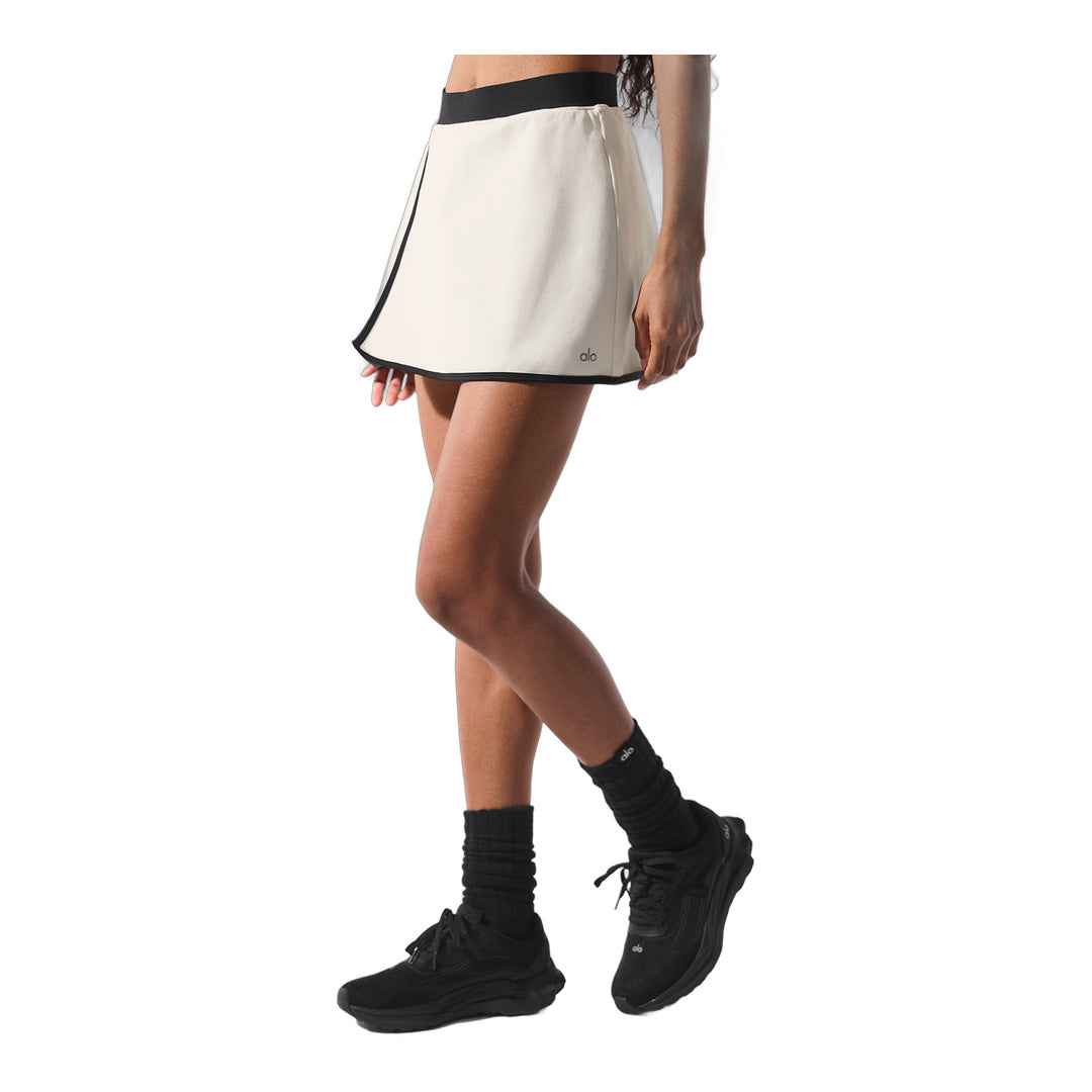 alo Airbrush Streamlined Skirt - Ivory/Black