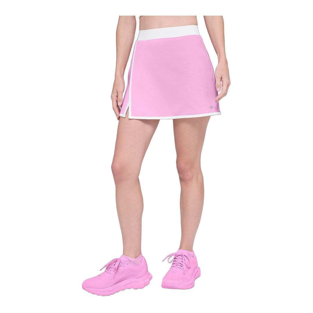 alo Airbrush Streamlined Skirt - Candy Heart Pink/White