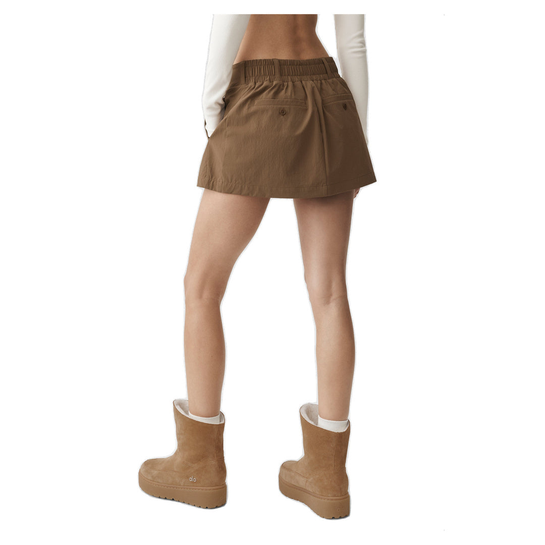 ALO Fan Club Mini Skirt - Java Brown