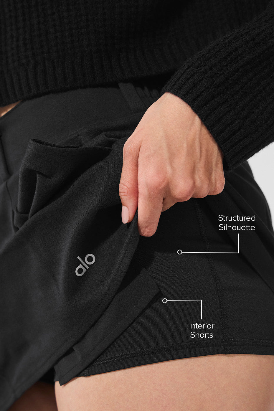 alo Good Days Mini Skirt - Black