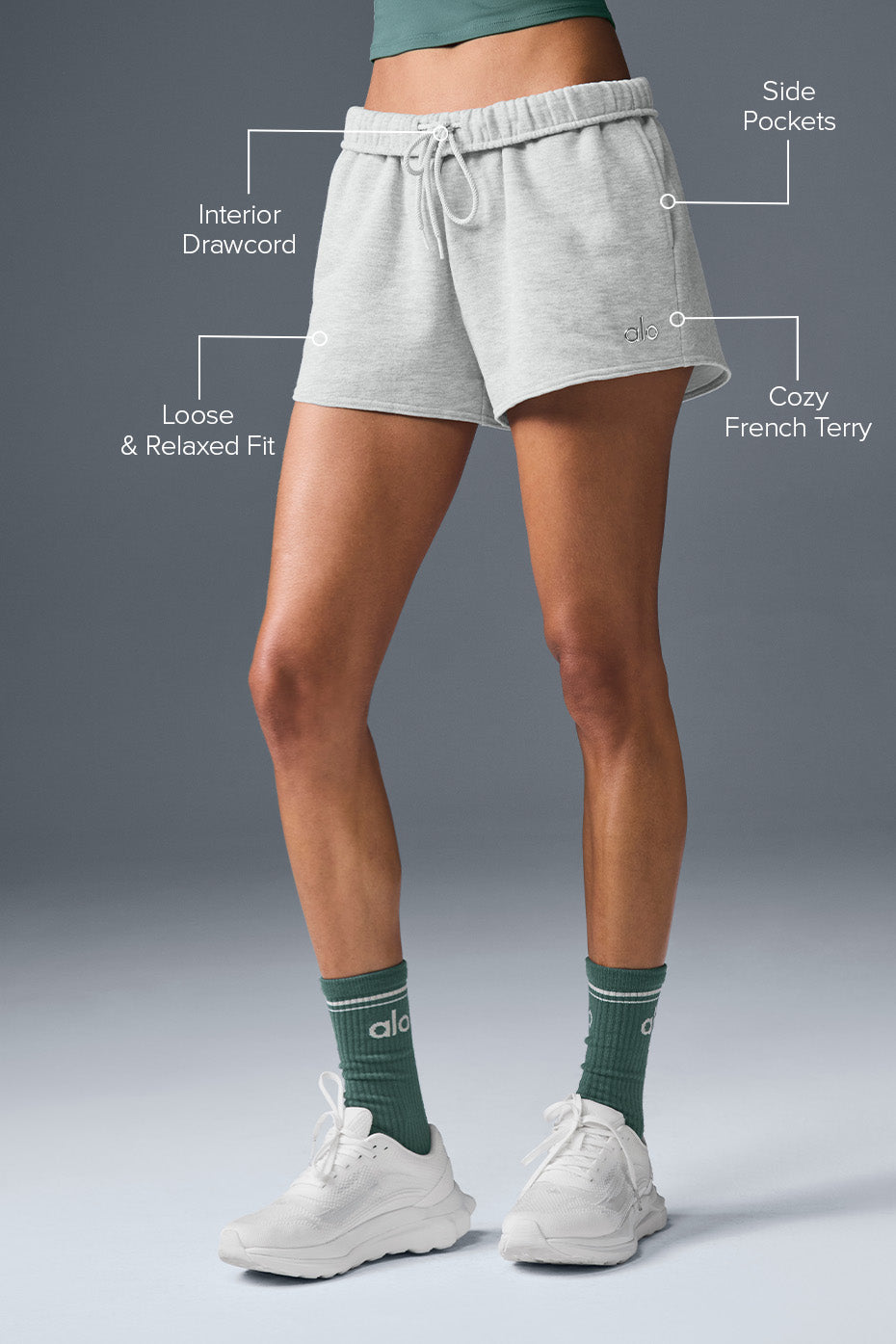 alo Accolade Short - Athletic Heather Grey