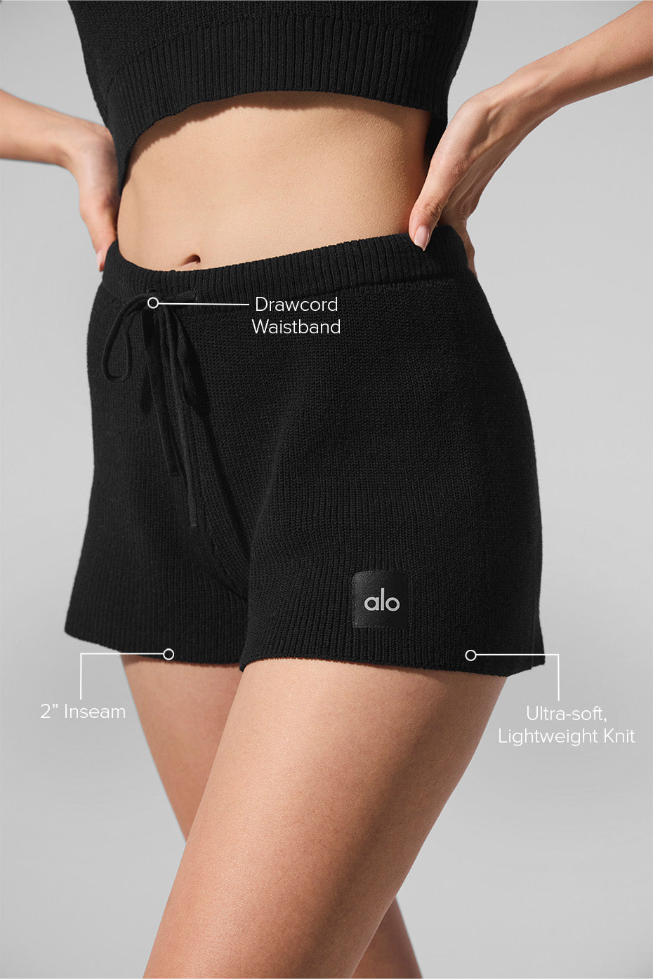 alo Supernatural Sweater Short - Black