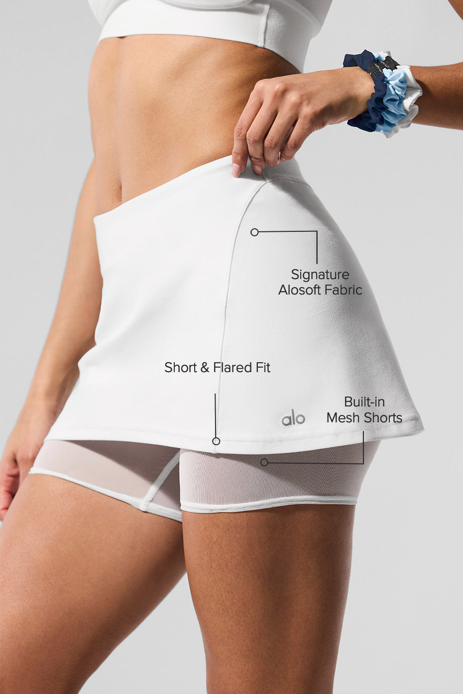 alo Alosoft Serve It Up Skirt - White