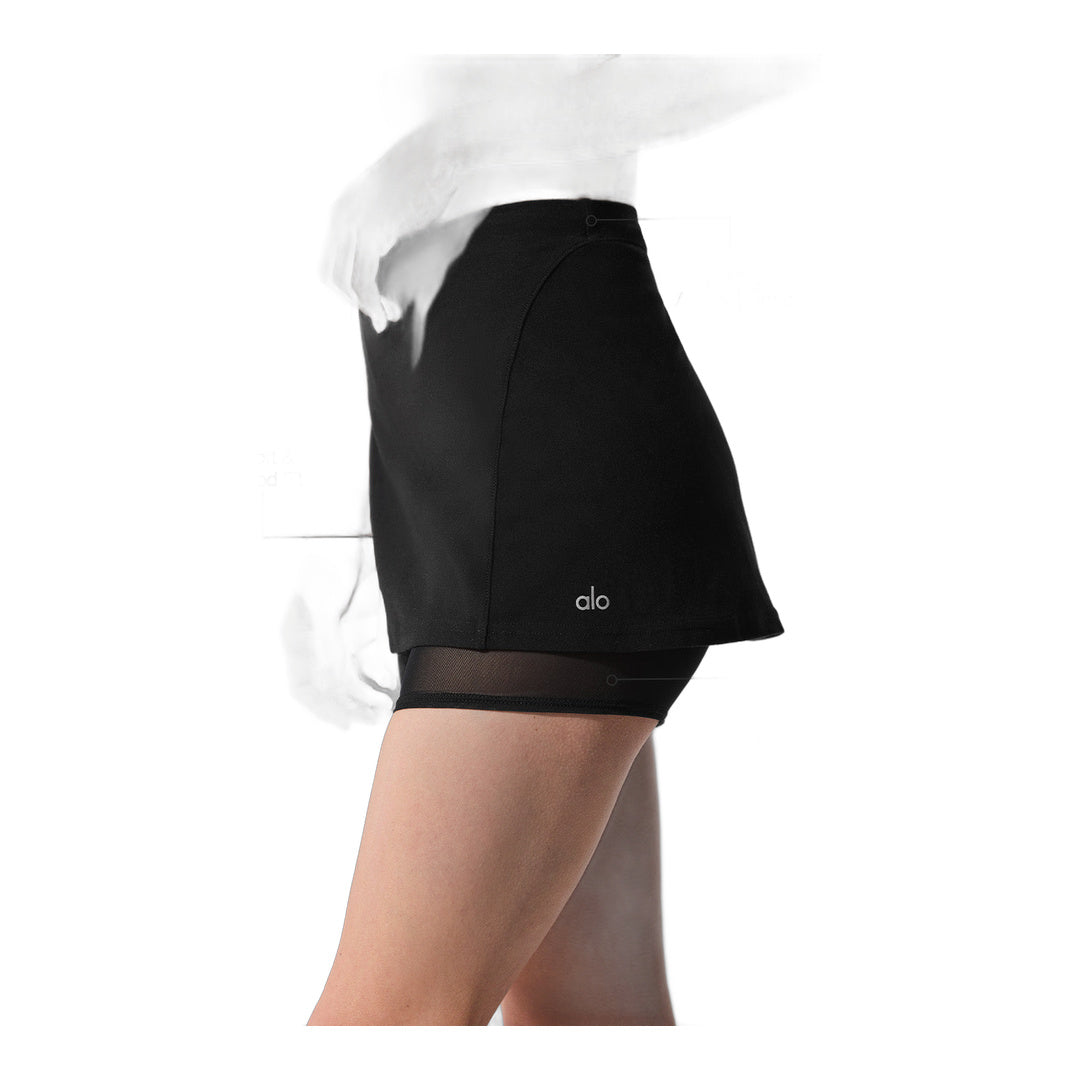 alo Alosoft Serve It Up Skirt - Black