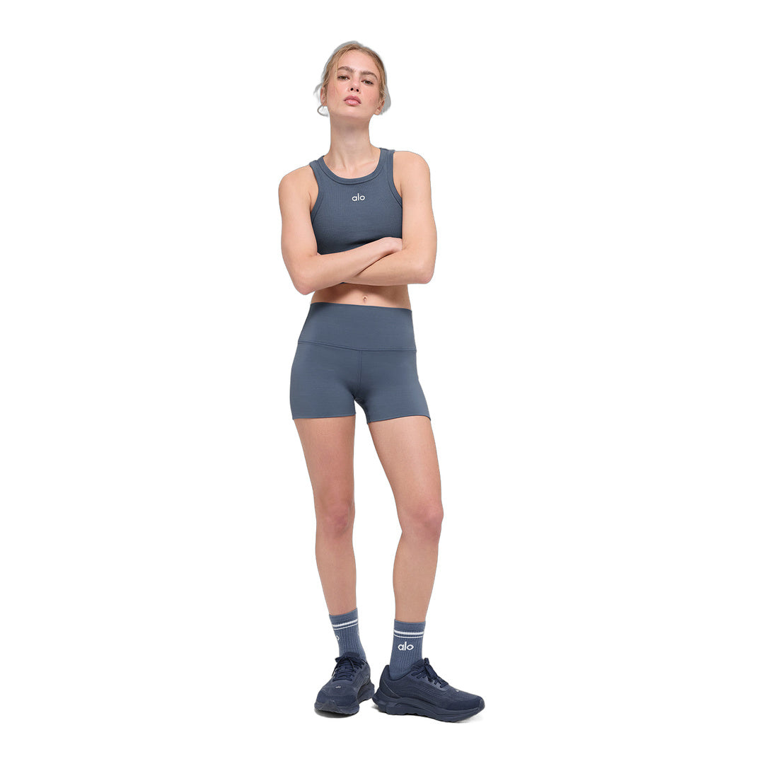 alo 3" ALO Softsculpt High-Waist Precision Short - Bluestone