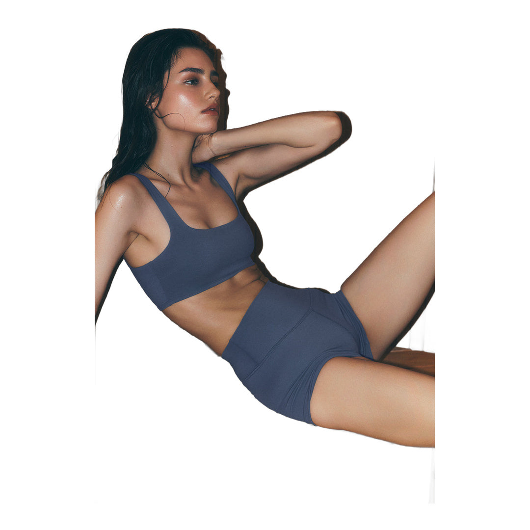 alo 3" ALO Softsculpt High-Waist Precision Short - Bluestone