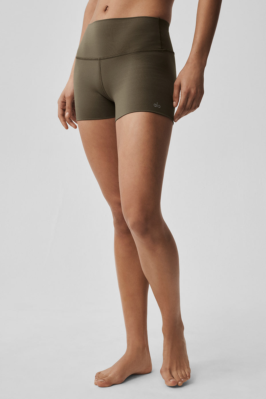 alo 3" ALO Softsculpt High-Waist Precision Short - Olive Tree