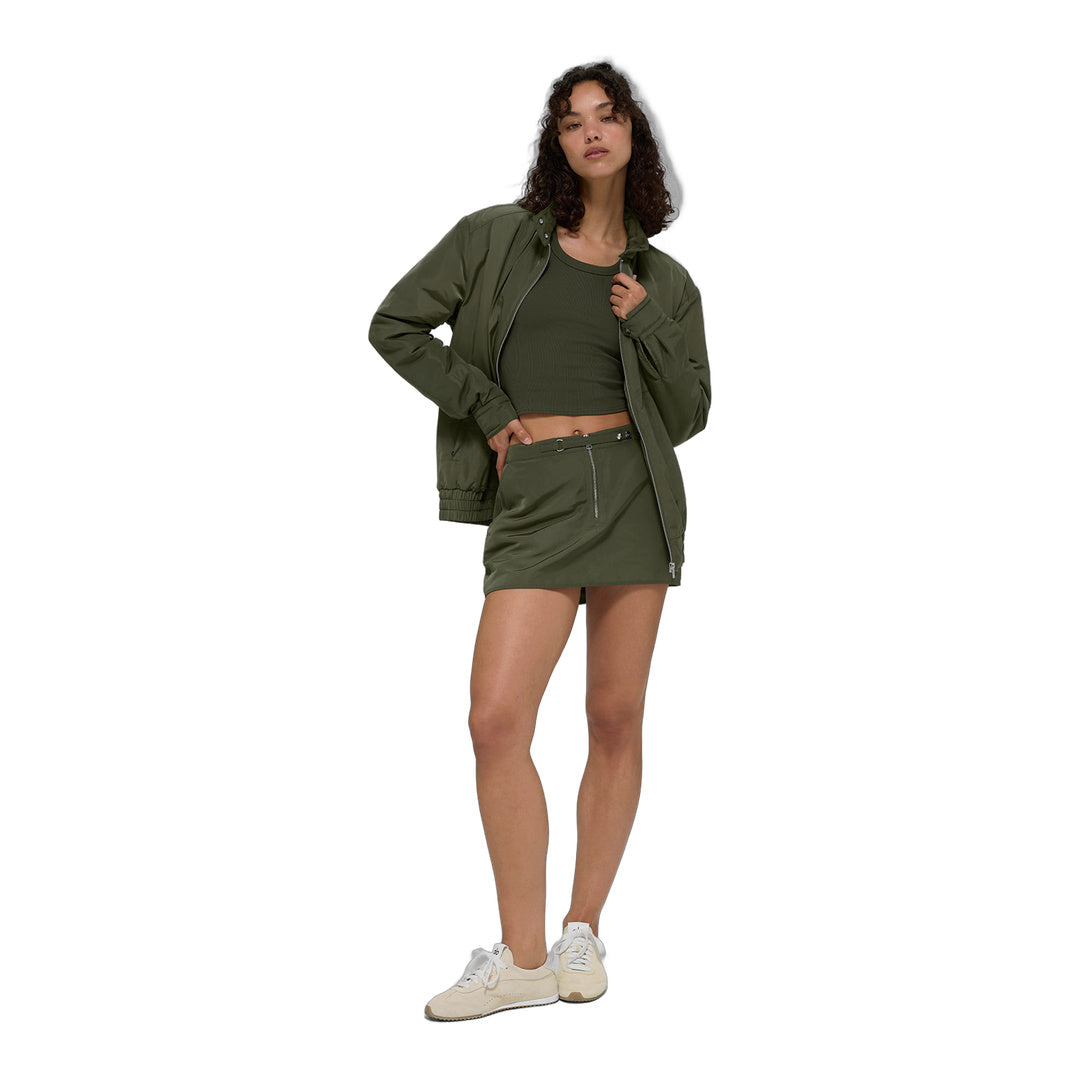 alo Work It Mini Skirt - Green Olive