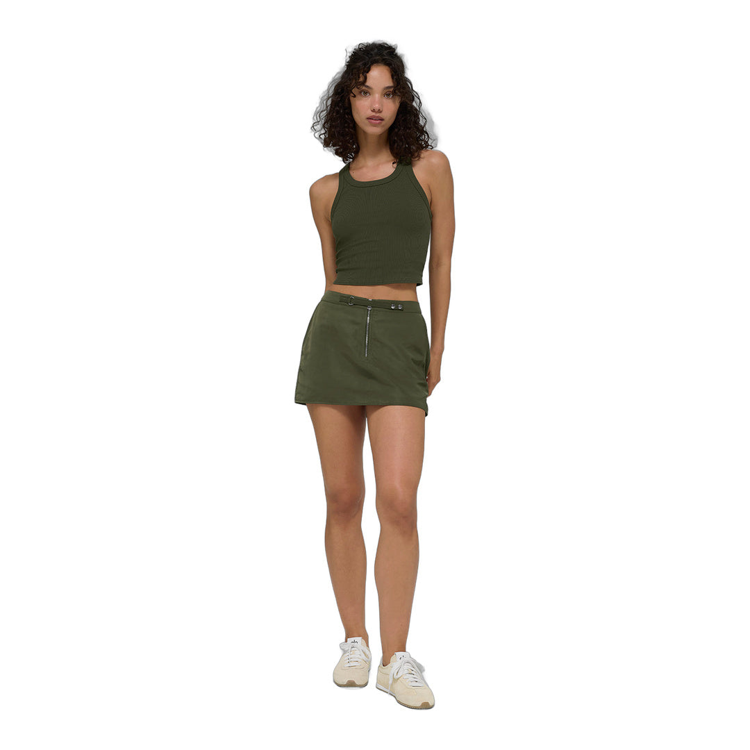 alo Work It Mini Skirt - Green Olive
