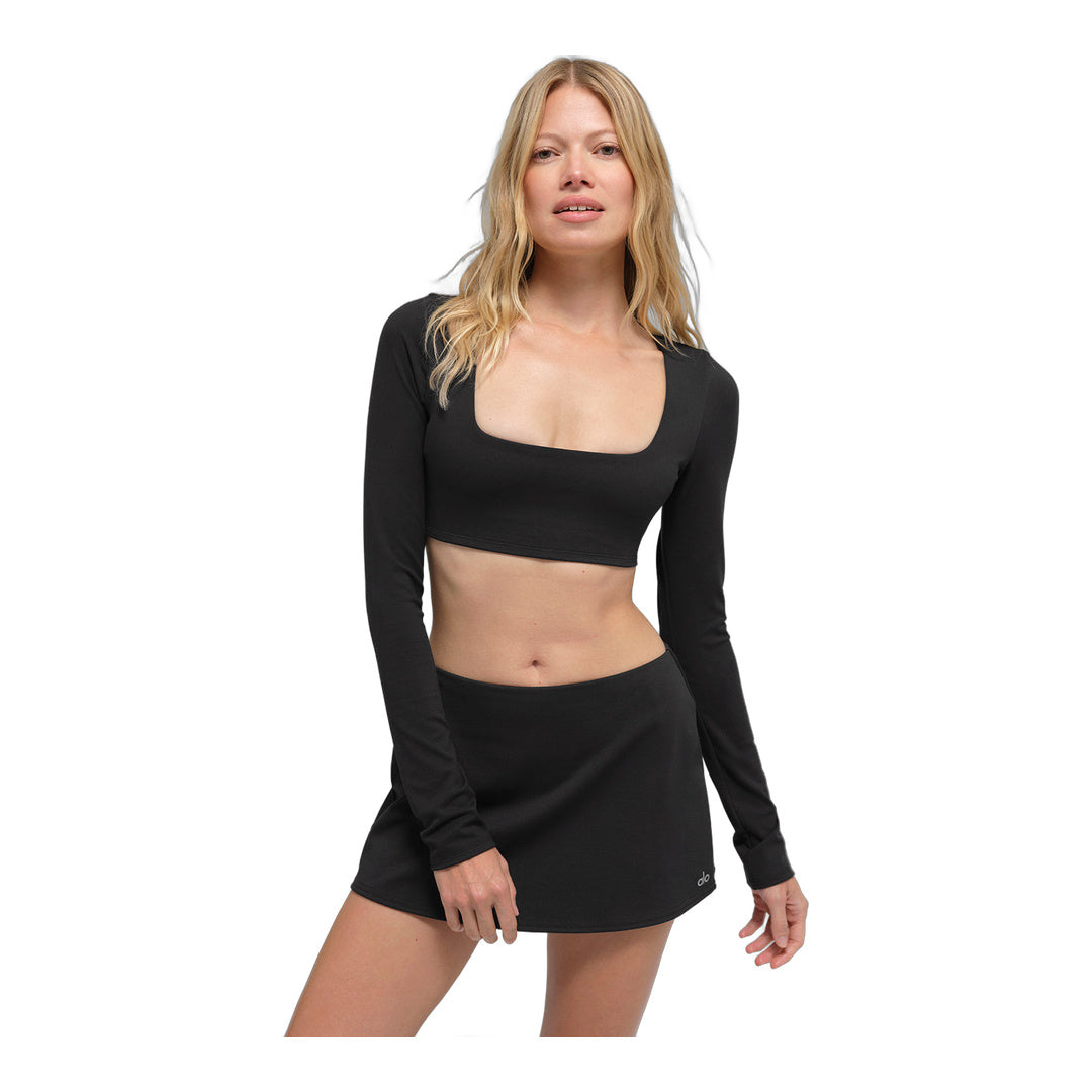 alo ALO Softsculpt Precision Mini Skirt - Black