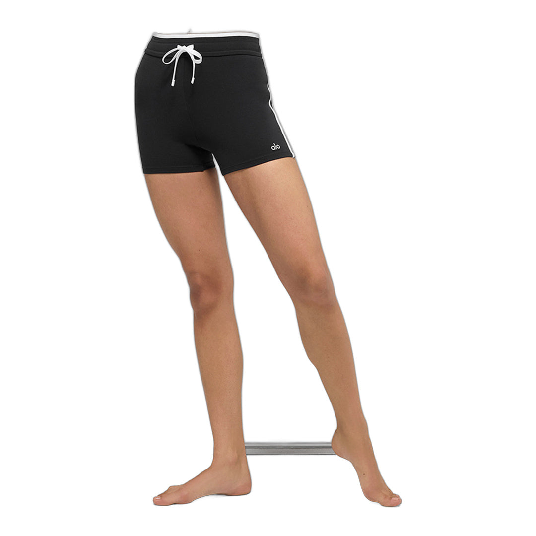 alo 4" Airbrush High-Waist Race Pace Short - Black/White