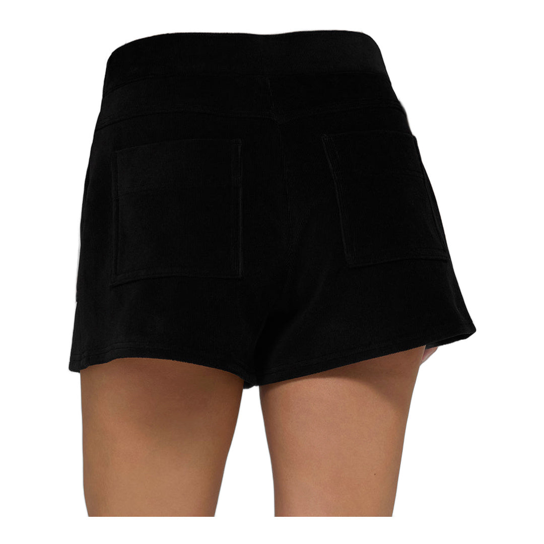 alo Micro Corduroy On Duty Short - Black